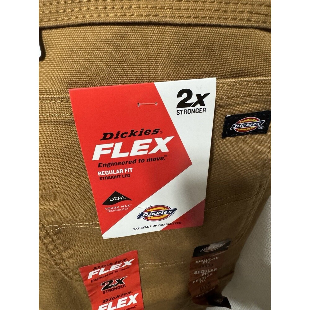DICKIES Flex Regular Fit Cargo Pants Mens 44x30 Brown Duck DP902SBD NWT - Picture 7 of 15